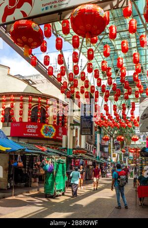 Petaling Street Markets pendant la journée Chinatown Kuala Lumpur Malaisie. Banque D'Images