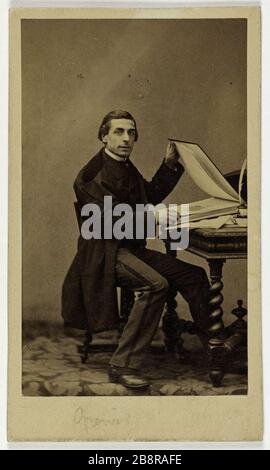 Portrait de Pierre Grenier Eugene (acteur) Portrait de Grenier Pierre Eugène, acteur. Carte de visite (recto). Photo de Pierre petit & Trinquart. Rage sur papier alluminé. 1860-1890. Paris, musée Carnavalet. Banque D'Images