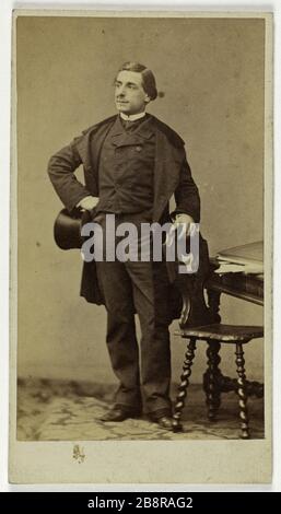 Portrait de Pierre Grenier Eugene (acteur) Portrait de Grenier Pierre Eugène, acteur. Carte de visite (recto). Photo de Pierre petit & Trinquart. Rage sur papier alluminé. 1860-1890. Paris, musée Carnavalet. Banque D'Images