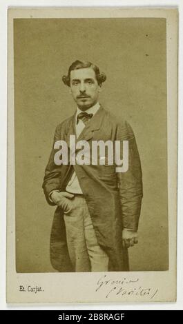 Portrait de Pierre Grenier Eugene (acteur) Portrait de Grenier Pierre Eugène, acteur. Carte de visite (recto). Photo de Carjat & Cie. Tirage sur papier alluminé. 1860-1890. Paris, musée Carnavalet. Banque D'Images