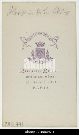 Portrait de Herpin-Lacroix (mort en 1872), membre de la commune et condamné à mort Portrait de Herpin-Lacroix (mort en 1872), membre de la commune et condamné à mort. Carte de visite (verso).Tirage sur papier alluminé. Entre 1860-1890. Photo de Pierre petit (1831-1909) (Pierre Lanith petit, dit). Paris, musée Carnavalet. Banque D'Images