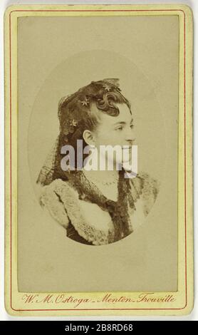 Portrait de Mery Laurent (actrice) Portrait de Laurent Méry, actrice. Carte de visite. Entre 1860 et 1890. Photo de Valerien Ostroga. Paris, musée Carnavalet. Banque D'Images