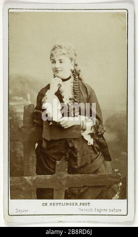 Portrait de Mery Laurent (actrice) Portrait de Laurent Méry, actrice. Avant 1872-1872. Photo de Charles Reutlinger (1816-1880). Paris, musée Carnavalet. Banque D'Images
