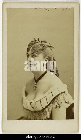 Portrait de Mery Laurent (actrice) Portrait de Laurent Méry, actrice. Avant 1876-1876. Photo de Cyrus Anatole Pougnet (né en 1840). Paris, musée Carnavalet. Banque D'Images