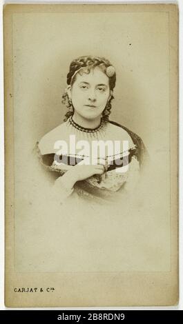 Portrait de Leonide Leblanc, (1842-1894), (actrice) Portrait de Léonard Leblanc (1842-1894), actrice. Carte de visite. Entre 1860 et 1890. Photo de Carjat & Cie. Paris, musée Carnavalet. Banque D'Images