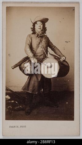 Portrait de Luguet Rene (R. Bénéfand Says), (1813-1904), (acteur) Portrait de René Luguet (R. Bénéfand, dit) (1813-1904), acteur. Carte de visite (recto). Photo de Franck (François Gobinet de Villechole, dit). Rage sur papier alluminé. 1860-1890. Paris, musée Carnavalet. Banque D'Images