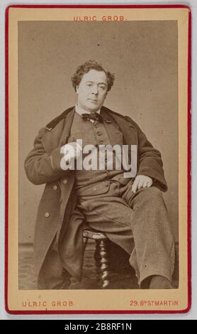 Portrait de Luguet Rene (R. Bénéfand Says), (1813-1904), (acteur) Portrait de René Luguet (R. Bénéfand, dit) (1813-1904), acteur. Carte de visite (recto). Photographie d'Ulric Grob (actif entre 1860 et 1900). Rage sur papier alluminé. 1860-1890. Paris, musée Carnavalet. Banque D'Images