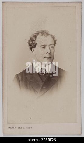 Portrait de Luguet Rene (R. Bénéfand Says), (1813-1904), (acteur) Portrait de René Luguet (R. Bénéfand, dit) (1813-1904), acteur. Carte de visite (recto). Photographie d'Ulric Grob (actif entre 1860 et 1900). Rage sur papier alluminé. 1860-1890. Paris, musée Carnavalet. Banque D'Images