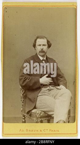 Portrait d'Henri Meilhac (1831-1897), dramaturge. Ad. Braun & Cie. Portrait d'Henri Meilhac (1831-1897), auteur dramatique. Carte de visite (recto). Rage sur papier alluminé. 1860-1890. Paris, musée Carnavalet. Banque D'Images