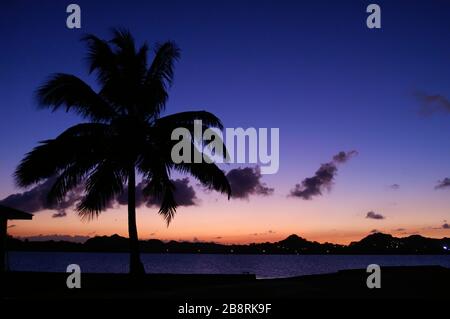 Magnifique paysage naturel au coucher du soleil à Palau Banque D'Images