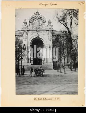 Champs-Elysées / 97. Entrée Panorama. - Cl 677. Entrée principale et façade Panorama champs Elysées, 8ème arrondissement, Paris. 'Façade principale et entrée du Panorama des champs-Élysées, Paris (VIIIème arr.)'. Photo d'Hippolyte Blancard (1843-1924), vers 1890. Paris, musée Carnavalet. Banque D'Images