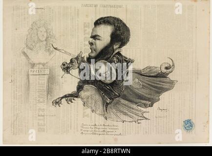 Caricature Cassagnac pour le Charivari du vendredi 2 juillet 1841, la 10ème année no 183 Banque D'Images