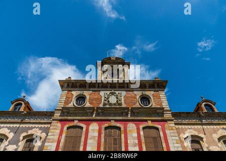 Bâtiment du Parlement de Catalogne à Barcelone. Banque D'Images