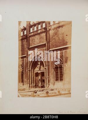 ALBUM ALLIX, 1855-1860, AVANT BOURSE DE PALMA DE MAJORQUE (BALEARES) 'Album Allix, 1855-1860', façade de la Bourse à Palma de Majorque (Baléares). 1860. Photographie anonyme. Paris, Maison de Victor Hugo. Banque D'Images