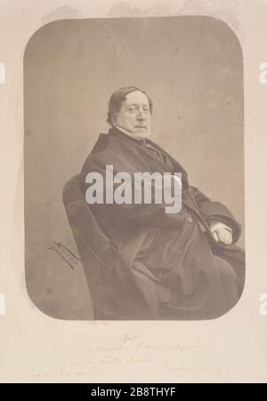 FRANCE - GIOACCHINO ROSSINI Gioacchino Rossini (1792-1868), composteur étranger, vers 1860. Photo de Nadar (Gaspard-Félix Tournachon, dit 1820-1910). Paris, musée Carnavalet. Banque D'Images