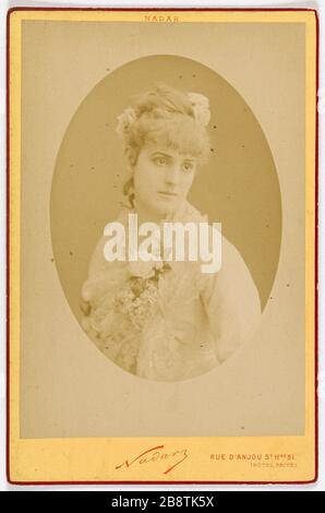 Portrait de Rose Vella 'Portrait de Rosa Vella'. Photo de l'Atelier Nadar. Rage sur papier alluminé. Paris, musée Carnavalet. Banque D'Images