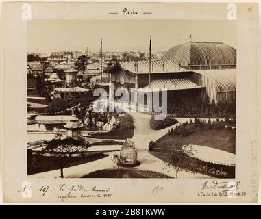 Le jardin réservé, Expo 1867 7ème arrondissement, Paris. Paris. Jardin réservé / exposition universelle 1867 le jardin réservé, exposition universelle de 1867, Paris (VIIIème arr.). Photo d'Edouard Dontenville ou Dontenvill. Rage sur papier alluminé. Paris, musée Carnavalet. Banque D'Images