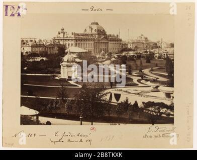 Le jardin réservé, Expo 1867 7ème arrondissement, Paris. Paris. Jardin réservé / exposition universelle 1867 le jardin réservé, exposition universelle de 1867, Paris (VIIIème arr.). Photo d'Edouard Dontenville ou Dontenvill. Rage sur papier alluminé. Paris, musée Carnavalet. Banque D'Images