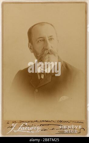 Portrait de Charles Camille Saint-Saëns (1835-1921), compositeur. Portrait de Charles Camille Saint-Saëns (1835-1921), compositeur. Photo de J. Lacroix. Rage sur papier alluminé. Entre 1850 et 1900. Paris, musée Carnavalet. Banque D'Images