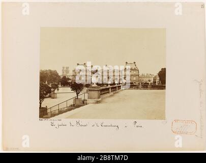 Le Palais du Sénat et du Luxembourg, 6ème arrondissement, Paris. Le Palais du Sénat et le Luxembourg, Paris (VIème arr.). Photo de Charles Henri Plaut. Rage sur papier alluminé. Entre 1860 et 1890. Paris, musée Carnavalet. Banque D'Images