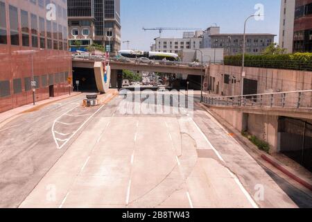 4 rue ouest de South Hope Street, centre-ville de Los Angeles, Californie, États-Unis Banque D'Images