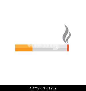 Icône de cigarette. Panneau vectoriel de la zone fumeurs. Tabac Illustration de Vecteur