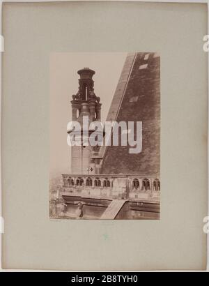 Église Saint-Eustache, lanterne nord-ouest, 1ère arrondissement, Paris. 1er avril 1895. Église Saint-Eustache, lanternon nord-ouest. Paris (Ier arr.). Photographie de Louis-Emile Durandelle (1839-1917). Rage sur papier alluminé. 1 er avril 1895. Paris, musée Carnavalet. Banque D'Images
