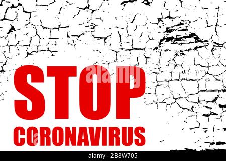 Signe attention coronavirus. Arrêter le coronavirus. Éclosion de coronavirus. Danger et risque de santé publique maladie et épidémie de grippe. Concept médical pandémique Banque D'Images