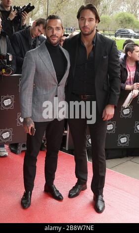 14 mars 2017 - Londres, Angleterre, Royaume-Uni - Tric Awards 2017, Grosvenor House Hotel photo Shows: Pete Wicks et James Lock Banque D'Images