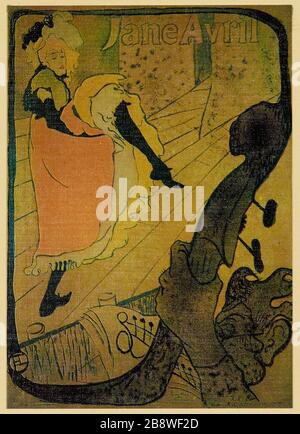 Jane avril par Toulouse - Lautrec Banque D'Images