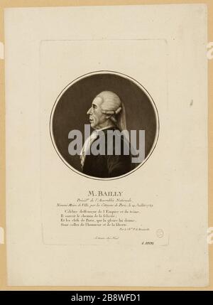 M.Bailly / Président de l'Assemblée nationale / nommé maire de la ville par les citoyens de Paris, le 14 juillet 1789. Banque D'Images