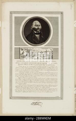 Adam, Philippe, WE-devant comte de Custine, / Euro de l'Assemblée constituante par caillages Reunir Metz / général de l'Armée du Nord en 1792 et 1793, Paris 17 février 1794 [1804] Banque D'Images