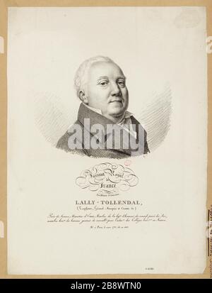 Institut Royal / de / France / Académie française. / Lally Tollendal / (Trophime Gerard. Marquis et comte) / Peer of France, ministre d'État, membre de l'honneur de Legon, le Conseil privé du roi [ ...] Banque D'Images