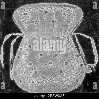 Sac, XVIIIe siècle, Angleterre, soie, tissage Uni, gauchissement, traitement au moiré, brodé en soie fil, épangles, purl, bande de métal enveloppée sur le noyau de soie, la tige et les points de satin, reimaginé par Gibon, design de gai chaud gaie de luminosité et de rayons de lumière radiance. L'art classique réinventé avec une touche moderne. La photographie inspirée du futurisme, qui embrasse l'énergie dynamique de la technologie moderne, du mouvement, de la vitesse et révolutionne la culture. Banque D'Images