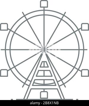 Wiener Riesenrad Ferris Wheel Prater - Vienne, Autriche Illustration de Vecteur