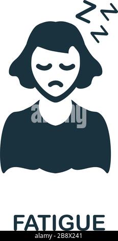 Icône fatigue. Illustration simple de la collection de coronavirus. Icône de fatigue créative pour la conception Web, les modèles, les infographies et bien plus encore Illustration de Vecteur