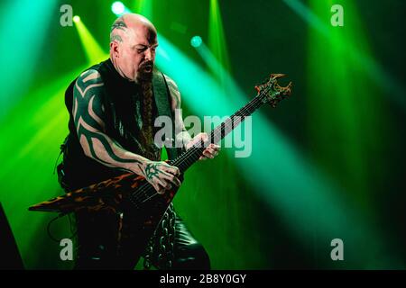 Copenhague, Danemark. 25 juin 2017. Le groupe américain thrash Metal Slayer organise un concert en direct lors du festival danois de musique Copenhague 2017. Ici, le guitariste Kerry King est vu en direct sur scène. (Crédit photo: Gonzales photo - Nikolaj Bransholm). Banque D'Images