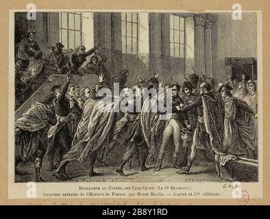 Bonaparte au Conseil de cinq cents. (18 Brumaire.) Banque D'Images