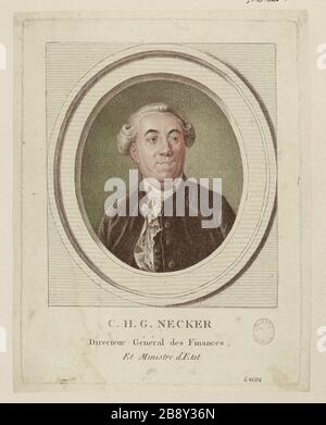 C.H.G. Necker / Directeur général des finances. / et ministre d'État. Banque D'Images