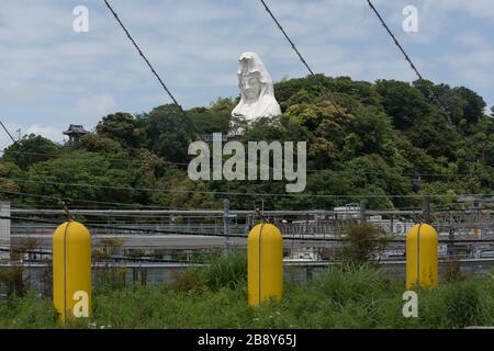 Ofuna/Japon, 20 mai 2019 : statue d'Ofuna Kannon dans le temple de Kannon-ji. Situé dans le district de Kamakura, au Japon. Banque D'Images