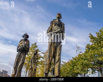 Mémorial irlandais de la famine de pommes de terre à Dublin, Irlande Banque D'Images