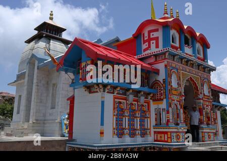 Copie du temple de Badrinath Dham à Char dham à Namchi, Sikkim, Inde Banque D'Images