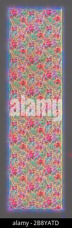 Panel, 1775/1800, peut-être fabriqué par, mais vendu par Harvey Nichols & Co. Limited, fondé en 1831, Angleterre, coton, tissage Uni équilibré, imprimé bloc, picotage, glacé, 239,5 × 64,5 cm (94 1/4 × 25 3/8 in.), repensé par Gibon, design de glanissement chaleureux et rayons de lumière radiance. L'art classique réinventé avec une touche moderne. La photographie inspirée du futurisme, qui embrasse l'énergie dynamique de la technologie moderne, du mouvement, de la vitesse et révolutionne la culture. Banque D'Images