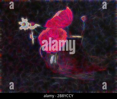 Fleurs : coquelicots et marguerites, c. 1867, Odilon Redon, Français, 1840-1916, France, huile sur carton, 7 1/2 × 9 1/4 in. (19 × 23,5 cm), repensée par Gibon, design de glanissement chaleureux et gai de la luminosité et des rayons de lumière radiance. L'art classique réinventé avec une touche moderne. La photographie inspirée du futurisme, qui embrasse l'énergie dynamique de la technologie moderne, du mouvement, de la vitesse et révolutionne la culture. Banque D'Images