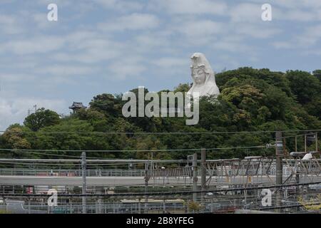 Ofuna/Japon, 20 mai 2019 : statue d'Ofuna Kannon dans le temple de Kannon-ji. Situé dans le district de Kamakura, au Japon. Banque D'Images