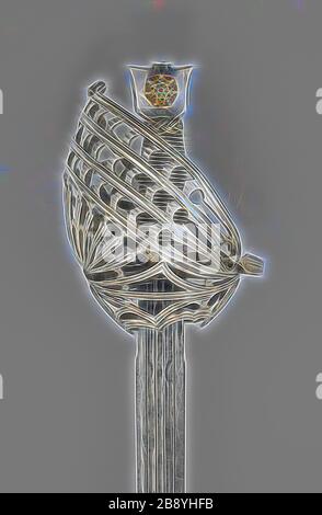 Basket-Hilted Broadsabre (Schiavona), 1775/1800, italien, Venise, Venise, acier, argent, bois, et corail, dans l'ensemble L. 107,5 cm (42 5/16 in.), réinventé par Gibon, design de glanissement chaleureux et gai de la luminosité et des rayons de lumière radiance. L'art classique réinventé avec une touche moderne. La photographie inspirée du futurisme, qui embrasse l'énergie dynamique de la technologie moderne, du mouvement, de la vitesse et révolutionne la culture. Banque D'Images