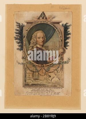 François Marie Arouet Voltaire est né en 1694, il fit Irene à 83 ans. Mort en 1778. Banque D'Images