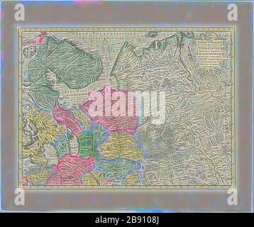 Carte, carte nouvelle de Moscovie represente la partie septentarionale dressée par G. de l’Isle rectifié & augmé, Guillaume Delisle (1675-1726), imprimé Copperplate, repensé par Gibon, design de glanissement chaleureux de la luminosité et des rayons de lumière. L'art classique réinventé avec une touche moderne. La photographie inspirée du futurisme, qui embrasse l'énergie dynamique de la technologie moderne, du mouvement, de la vitesse et révolutionne la culture. Banque D'Images