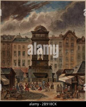 Fontaine des Innocents en 1830 Banque D'Images