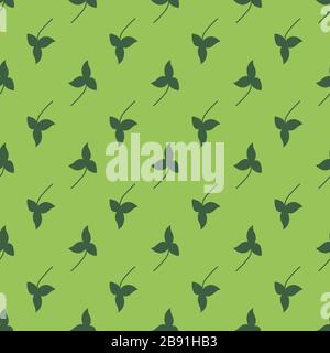 Saint Patrick jour vert trèfle modèle sans couture Illustration de Vecteur